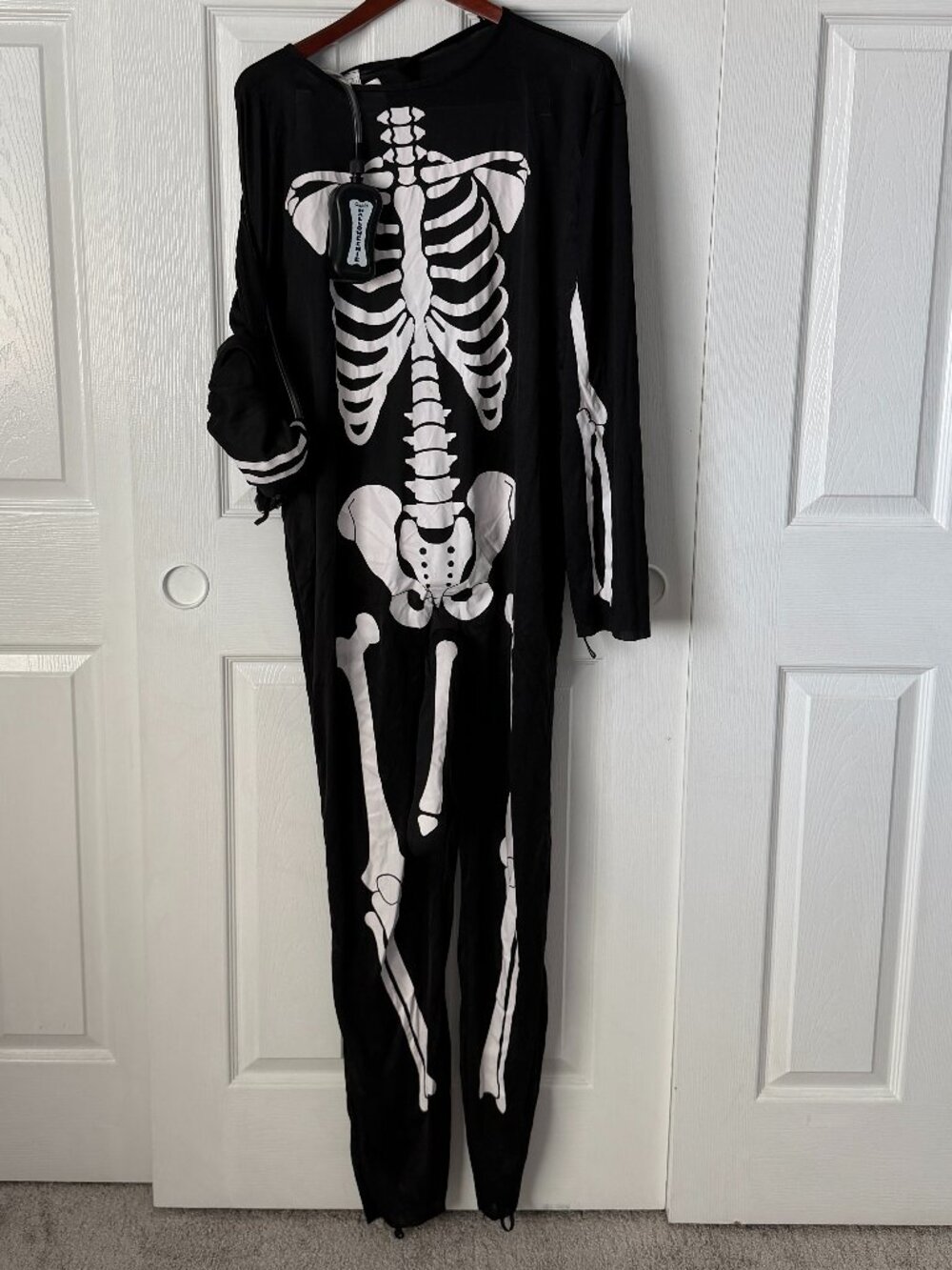 Men's Funny NSFW Bone Skeleton Halloween Costume with Pump One Size
